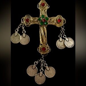 Large Antique Ethnic Cross #xhubleta